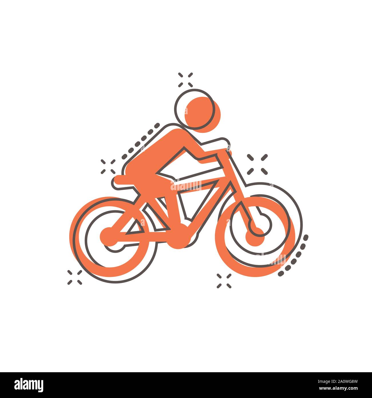 Menschen Auf Dem Fahrrad Zeichen Symbol Im Comic Stil Bike Vektor Cartoon Illustration Auf 6737