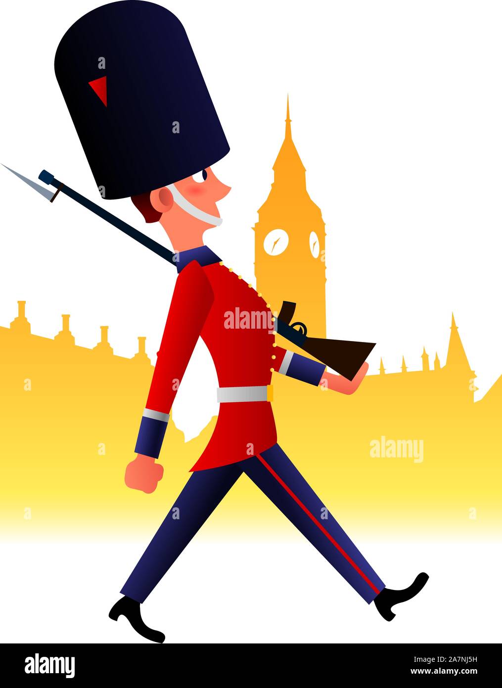 Redcoat Soldat Cartoon Stock-Vektorgrafik - Alamy