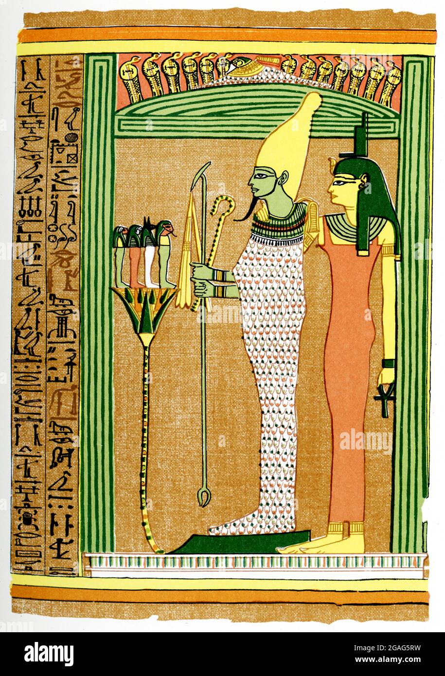 Die Bildunterschrift auf diesem Bild von 1903 lautet: „Osiris und Isis