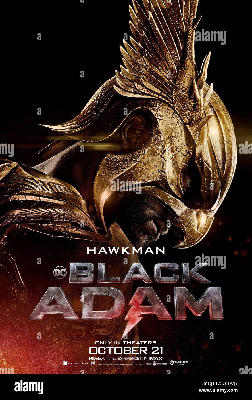 BLACK ADAM, US-Charakterposter, Aldis Hodge als Hawkman, 2022. © Warner