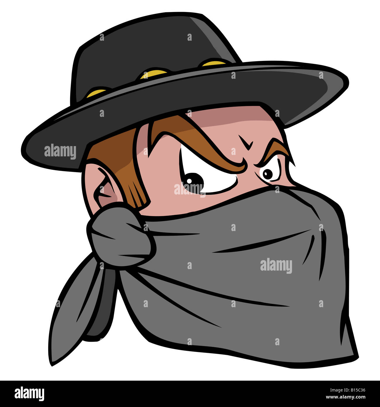 Cartoon Illustration ein bandit Stockfotografie - Alamy