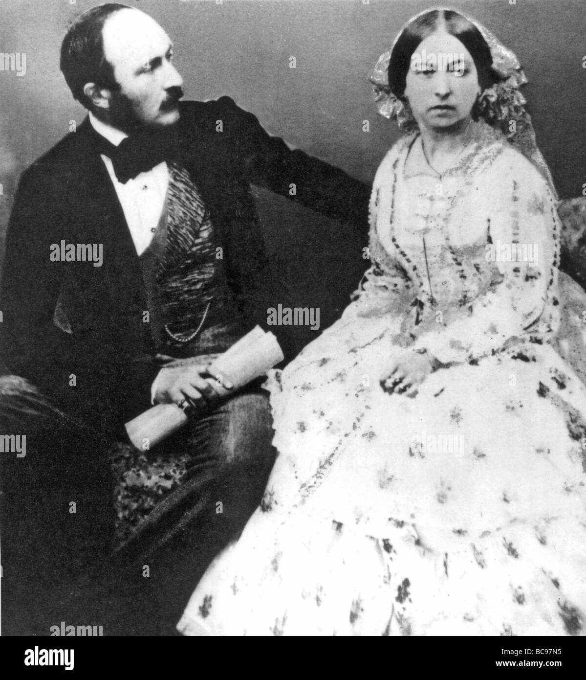 Königin Victoria Und Prinz Albert Im Jahr 1854 Stockfotografie Alamy 