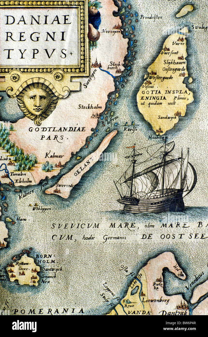 Theatrum Orbis Terrarum Karten 1570 Von Abraham Ortelius Detail Der Karte Von Schweden Alten 3176