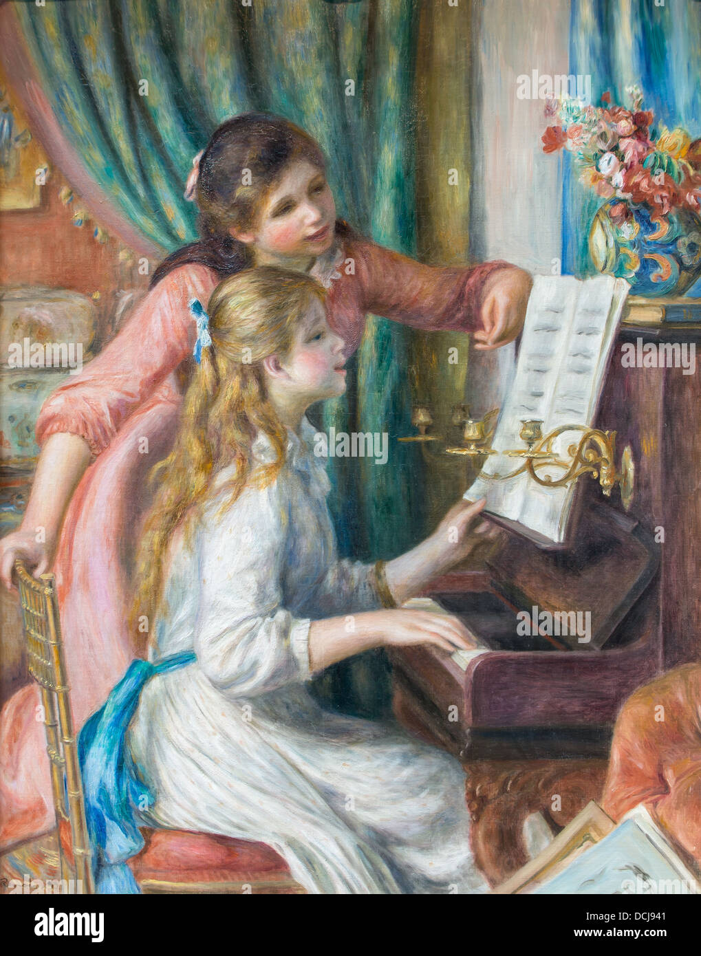 19 Jahrhundert Zwei Junge Mädchen Am Klavier Pierre Auguste Renoir Auguste Renoir 1892 