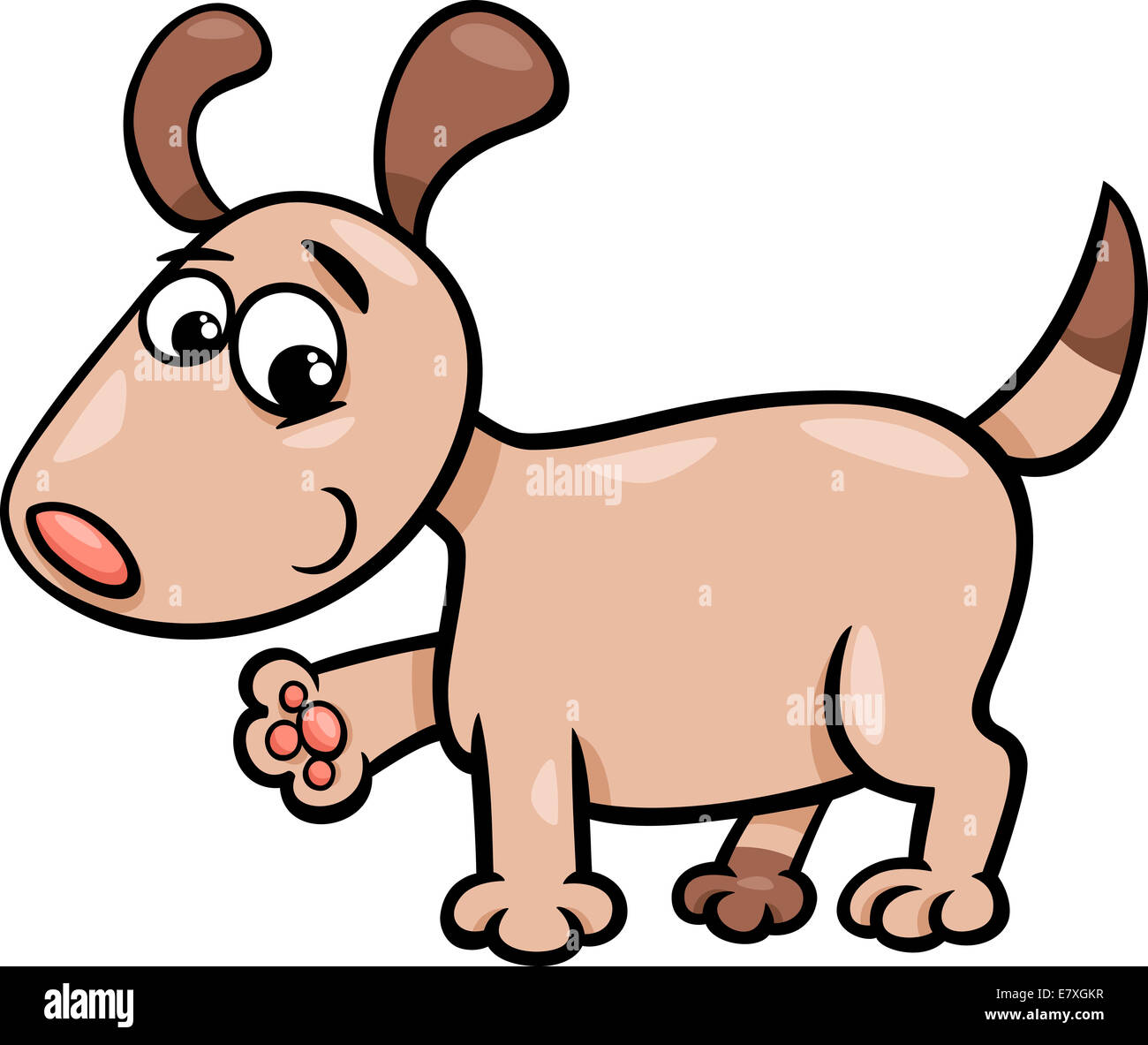 Cartoon Illustration Von Niedlichen Kleinen Hund Oder Welpen Stockfotografie Alamy 6595