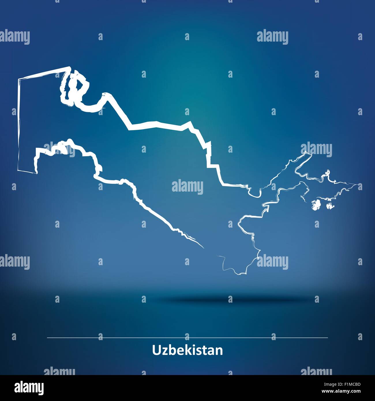 Karte Von Usbekistan Vektor Illustration Doodle Stock Vektorgrafik Alamy 6061