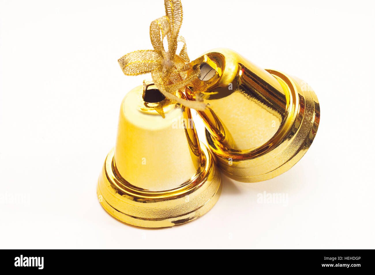 Goldene Glocken, Weihnachtsschmuck Stockfotografie - Alamy