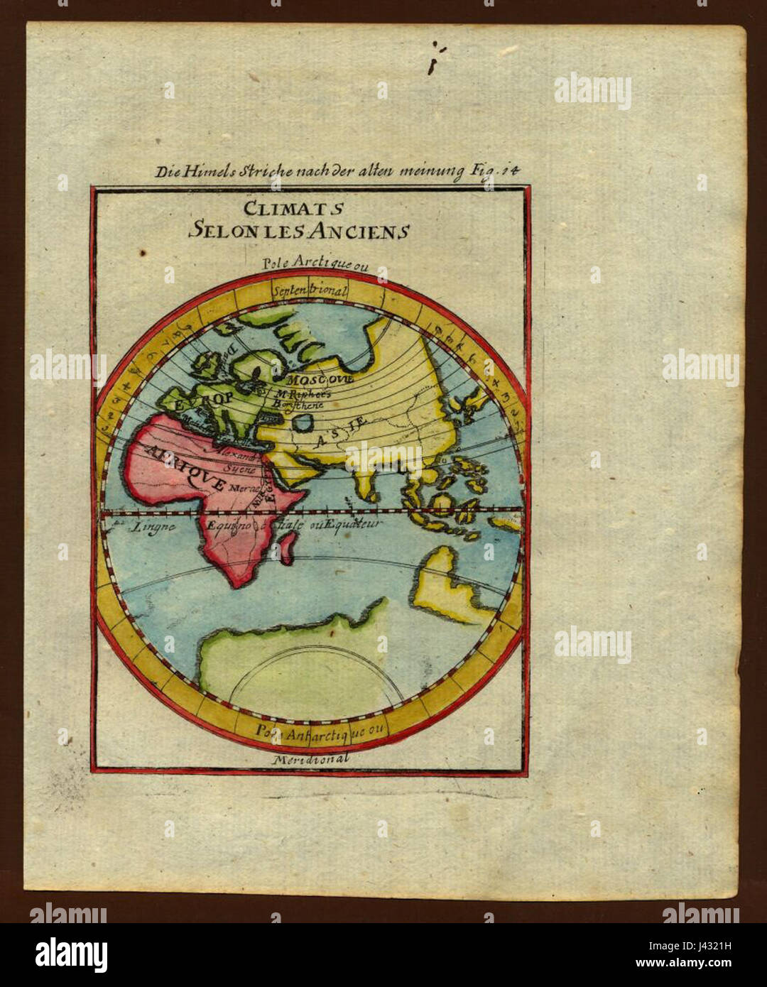 Karte der antiken Welt Gefilden, 1719 Stockfotografie - Alamy