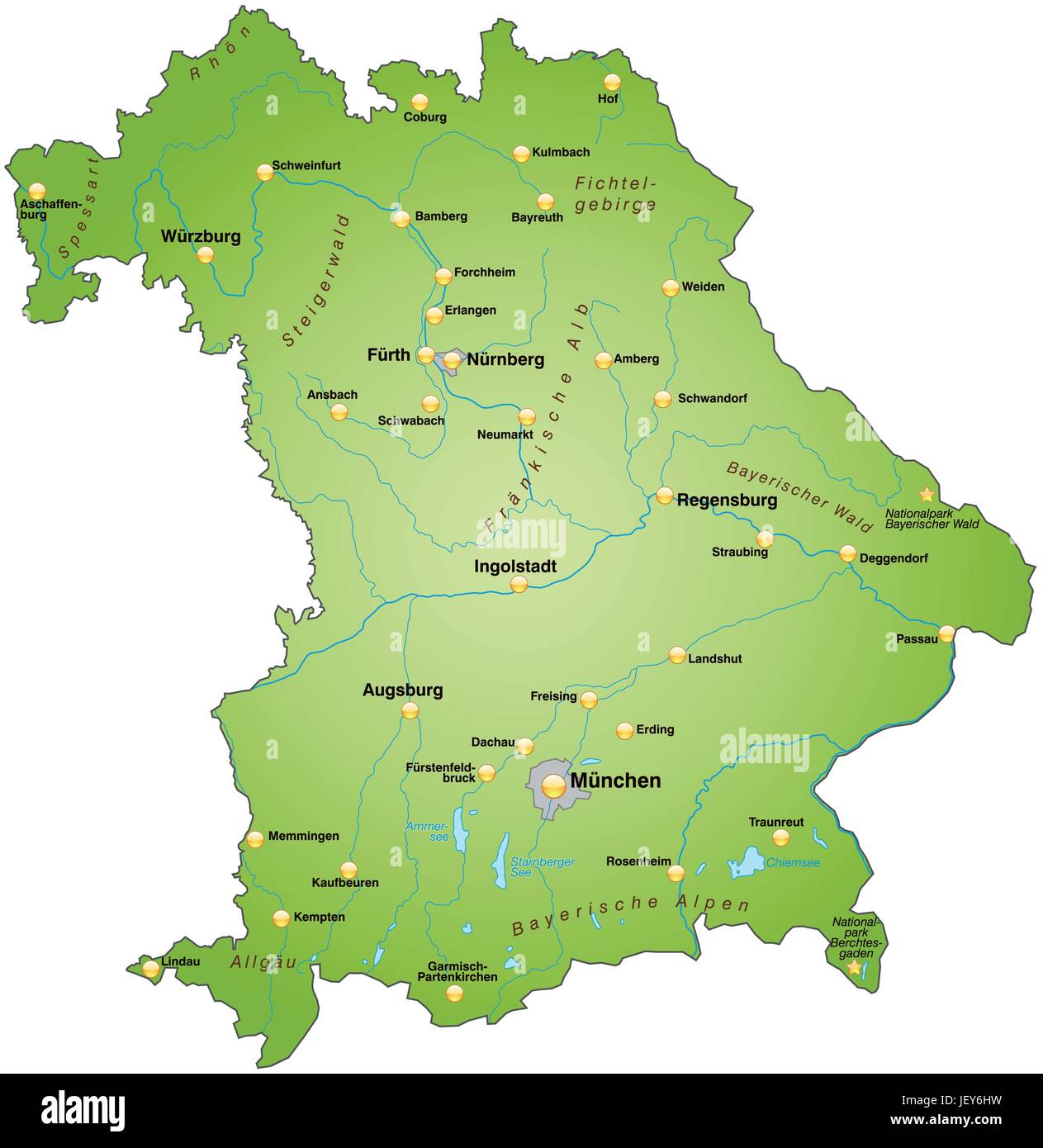 Bayern, Karte, Staat, Atlas, Karte der Welt, Karte, Bayern, Bayernkarte