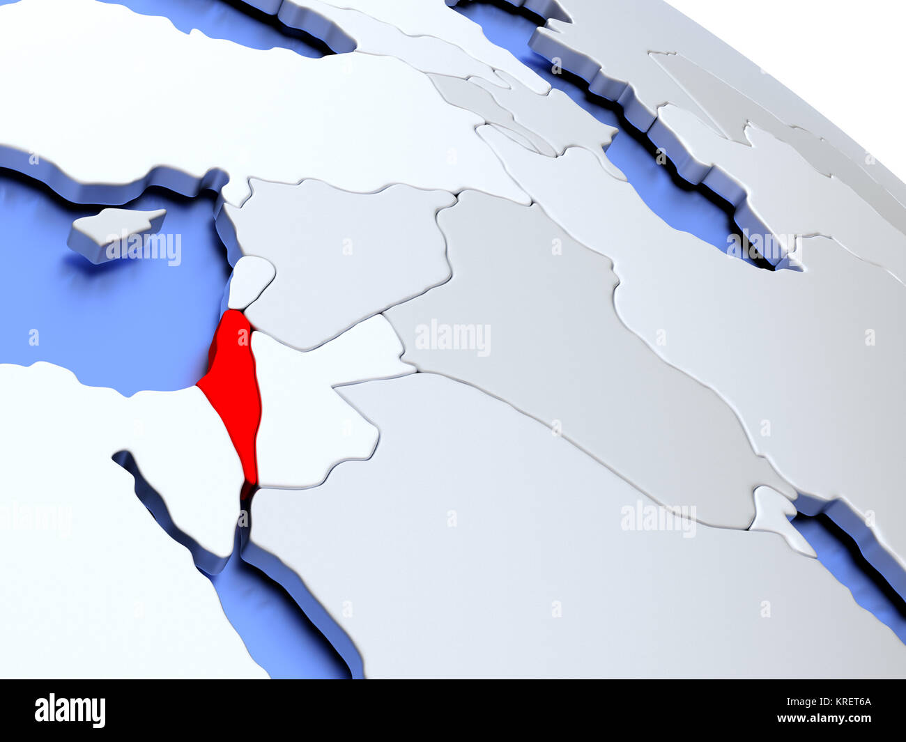 Israel auf der Weltkarte Stockfotografie - Alamy