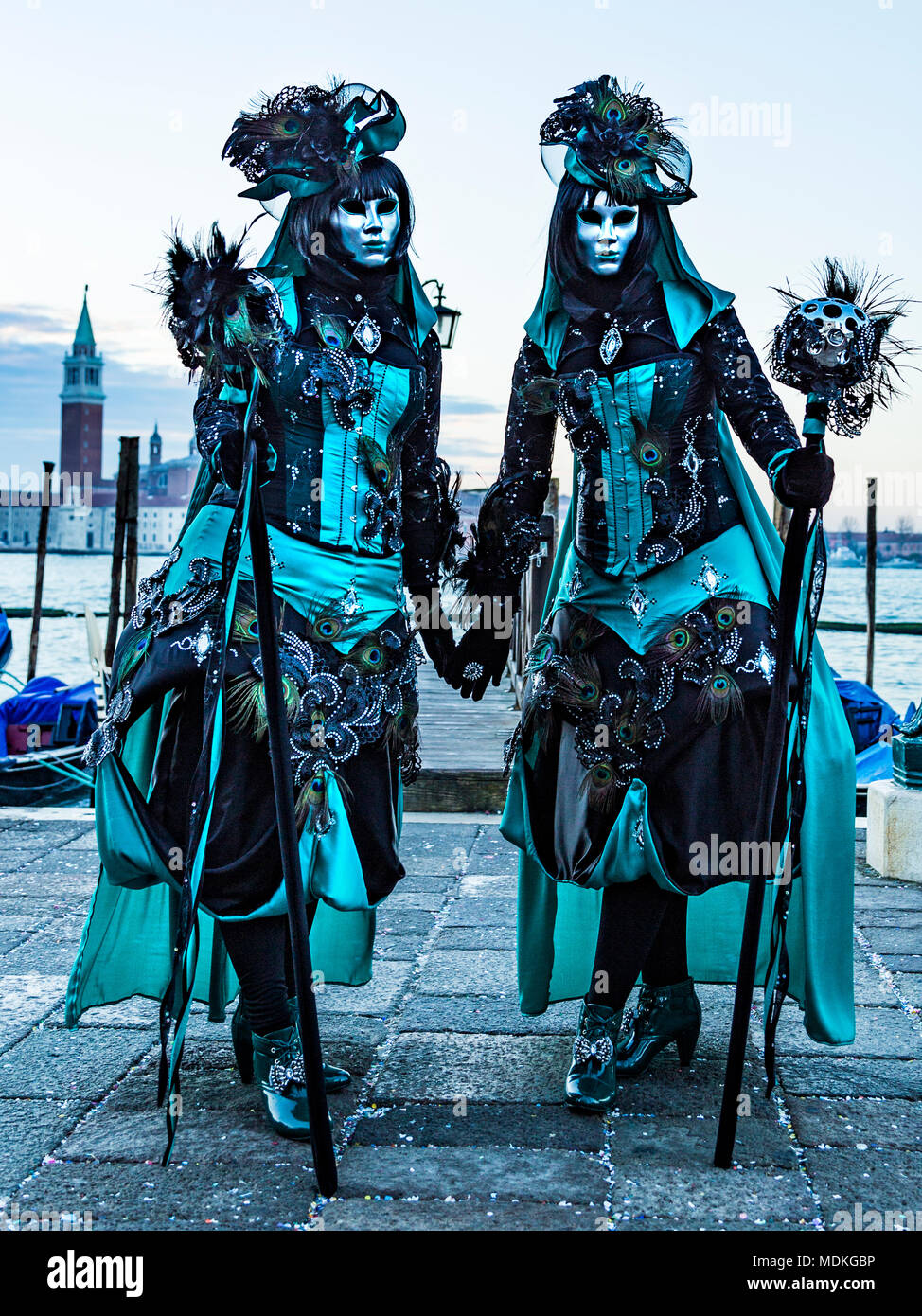 Karneval In Venedig Kostüme Masken Maskenball Februar Piazza San Marco Dem Markusplatz 1254