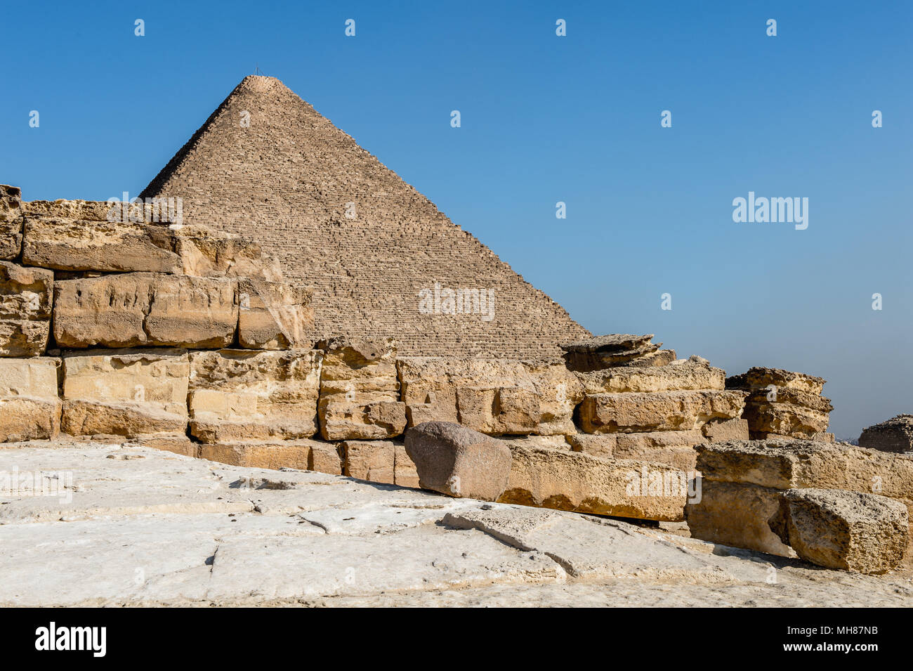 Pyramide Von Khafre Pyramide Des Chephren Eine Der Alten Ägyptischen Pyramiden Von Gizeh Und 