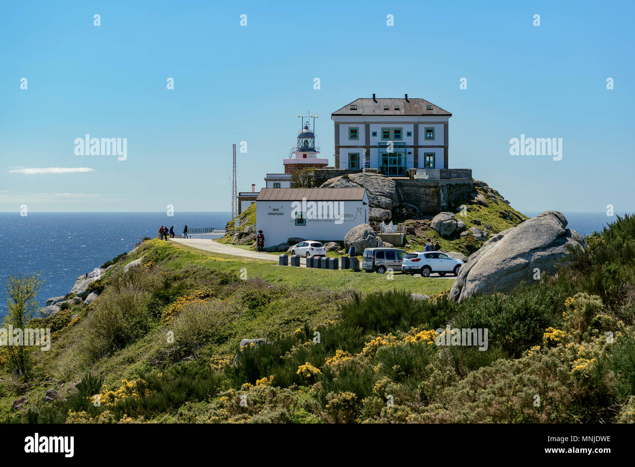 Leuchtturm Am Ende Der Welt Am Kap Finisterre In Galicien Fisterra Spanien Stockfotografie Alamy 7373