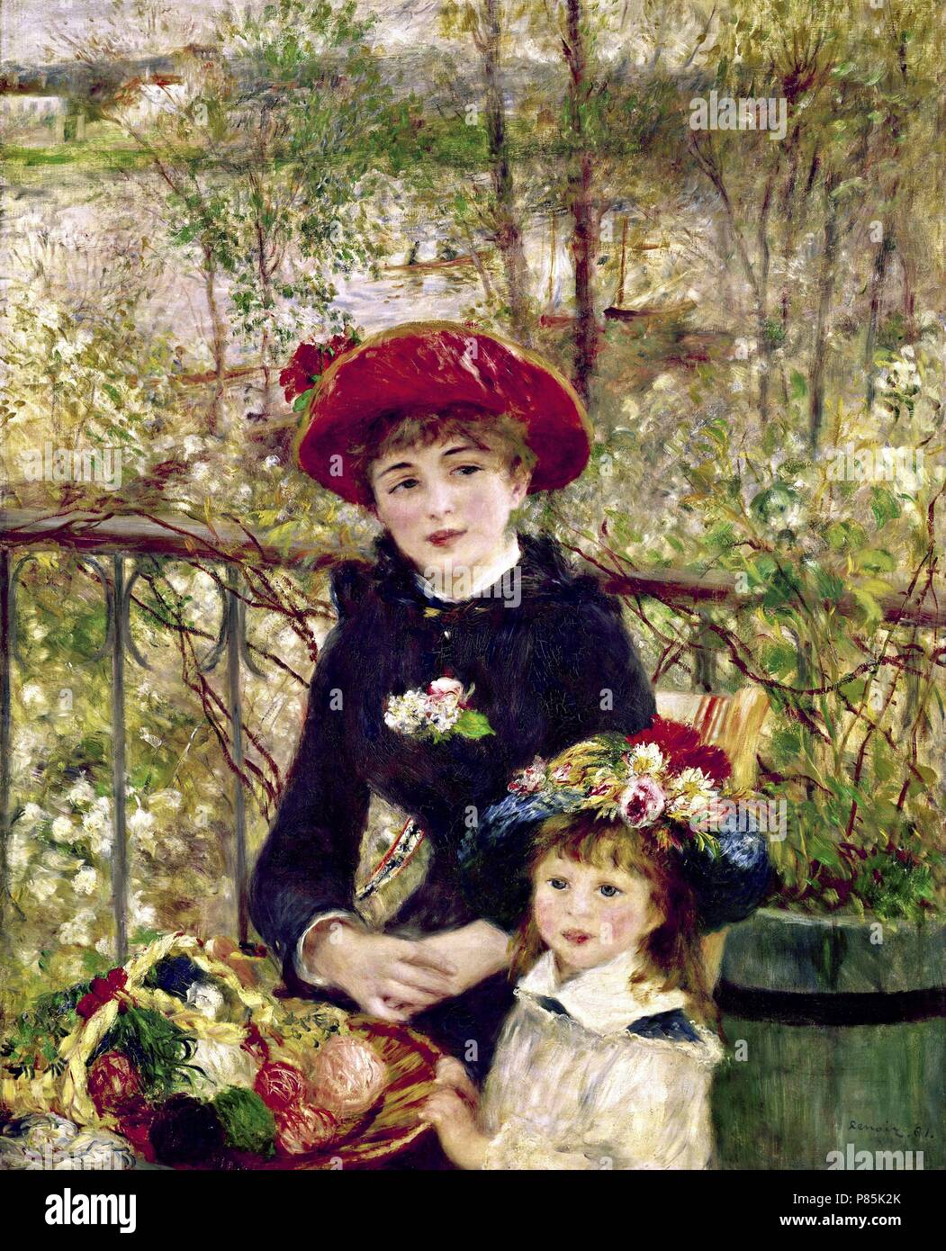 Pierre Auguste Renoir Zwei Schwestern Auf Der Terrasse 1881 Öl Auf Leinwand 100 X 80 Cm 